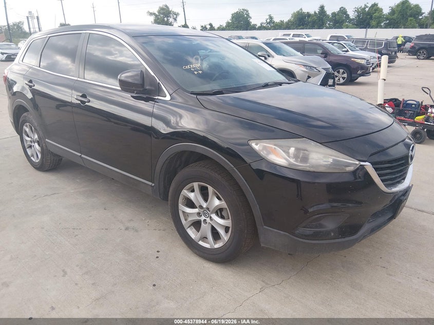 2015 Mazda Cx-9 VIN JM3TB2CA8F0469344 IAAI salvage auction — LEFT FRONT, Salvage (Texas), sold $750 on 2026-07-24 (photo 1)