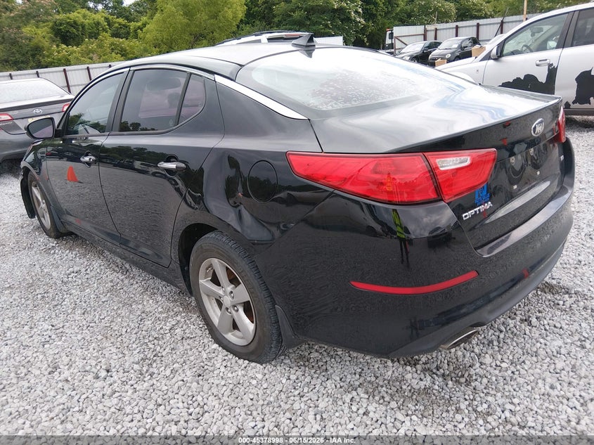 2014 Kia Optima VIN 5XXGM4A71EG306376 IAAI salvage auction — LEFT REAR, Clear (Alabama), sold $150 on 2026-07-09 (photo 3)