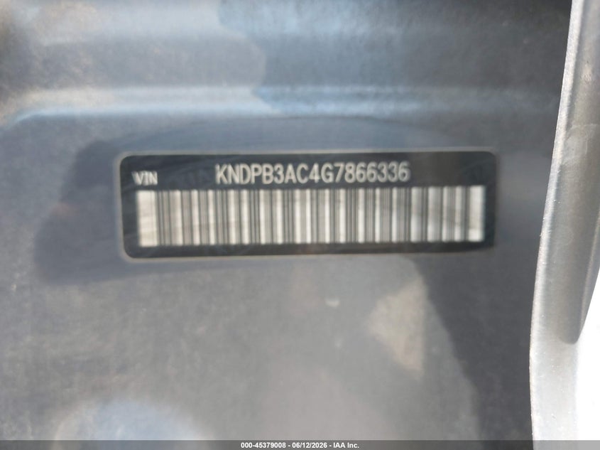 2016 Kia Sportage VIN KNDPB3AC4G7866336 IAAI salvage auction — NORMAL WEAR, Repossession Paperwork (Georgia), sold $2,050 on 2026-07-23 (photo 9)