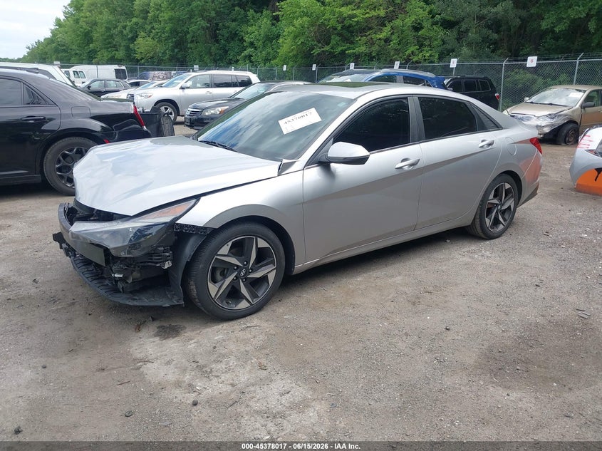 2021 Hyundai Elantra VIN 5NPLN4AG1MH035575 IAAI salvage auction — FRONT END, Salvage - Greater Than 75% (Maryland), sold $3,800 on 2026-08-01 (photo 2)