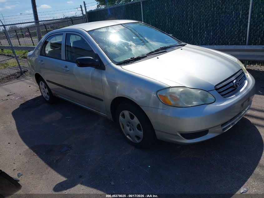 2003 Toyota Corolla VIN JTDBR32E730029301 IAAI salvage auction — NORMAL WEAR, Clear (New York), sold $250 on 2026-07-29 (photo 1)