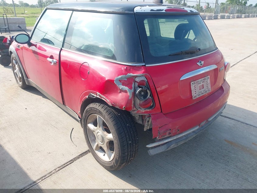 2005 Mini Cooper VIN WMWRC33555TK62283 IAAI salvage auction — UNKNOWN, Salvage (Texas), sold $25 on 2026-07-10 (photo 6)