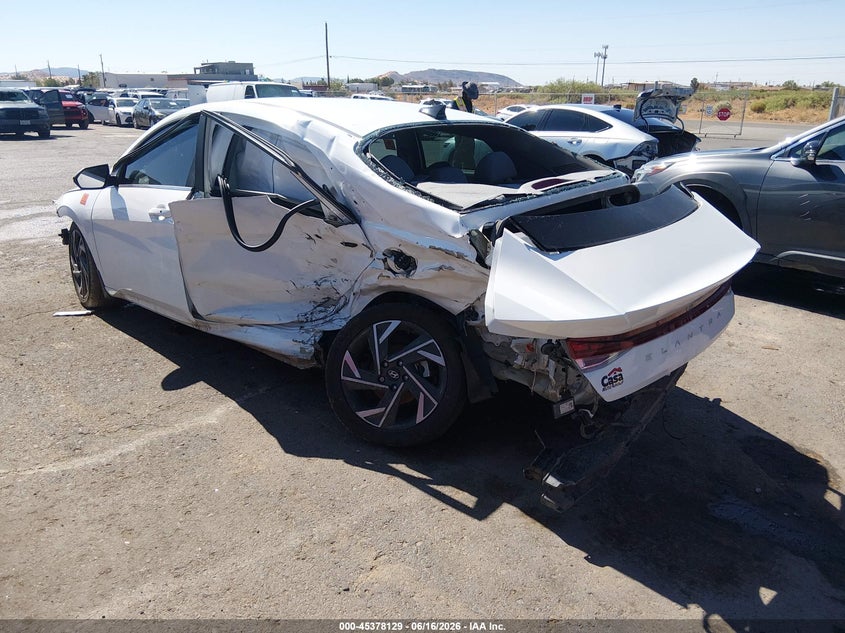 2024 Hyundai Elantra VIN KMHLS4DG3RU718259 IAAI salvage auction — LEFT REAR, Salvage (New Mexico), sold $1,150 on 2026-08-21 (photo 3)