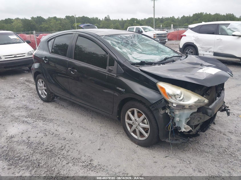 2016 Toyota Prius c VIN JTDKDTB38G1129825 IAAI salvage auction — LEFT FRONT, Salvage Title, sold $1,100 on 2026-07-30 (photo 1)