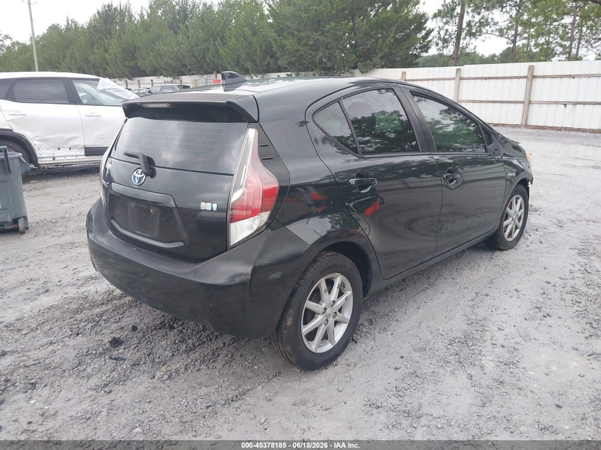 2016 Toyota Prius c VIN JTDKDTB38G1129825 IAAI salvage auction — LEFT FRONT, Salvage Title, sold $1,100 on 2026-07-30 (photo 4)