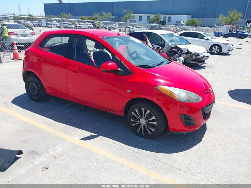 2014 Mazda 2 VIN JM1DE1KZ7E0171677 IAAI salvage auction — REAR END, Salvage (California), sold $1,375 on 2026-07-06 (photo 1)