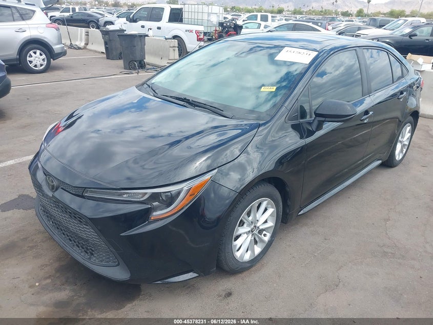 2020 Toyota Corolla VIN JTDHPRAE1LJ096670 IAAI salvage auction — REAR END, Salvage Title, sold $3,950 on 2026-07-28 (photo 2)