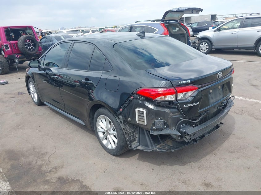 2020 Toyota Corolla VIN JTDHPRAE1LJ096670 IAAI salvage auction — REAR END, Salvage Title, sold $3,950 on 2026-07-28 (photo 3)
