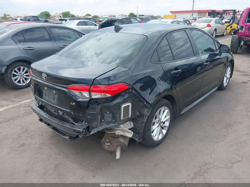 2020 Toyota Corolla VIN JTDHPRAE1LJ096670 IAAI salvage auction — REAR END, Salvage Title, sold $3,950 on 2026-07-28 (photo 4)