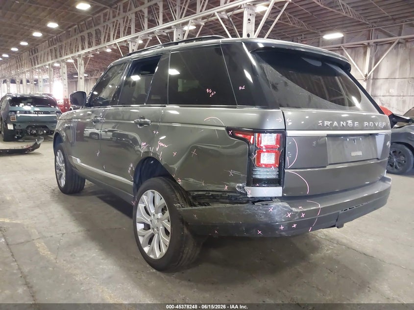 2016 Land rover RANGE ROVER VIN SALGR2KF3GA314451 IAAI salvage auction — LEFT REAR, Salvage (Oregon), sold $9,800 on 2026-08-20 (photo 3)