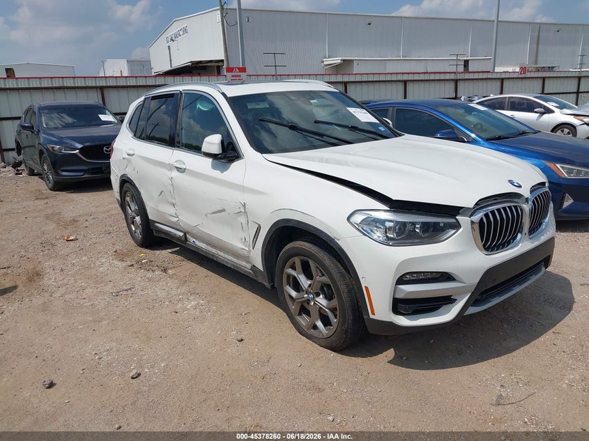 2020 BMW X3 VIN 5UXTY3C06L9C60696 IAAI salvage auction — SIDE, Salvage (Texas), sold $6,250 on 2026-07-16 (photo 1)