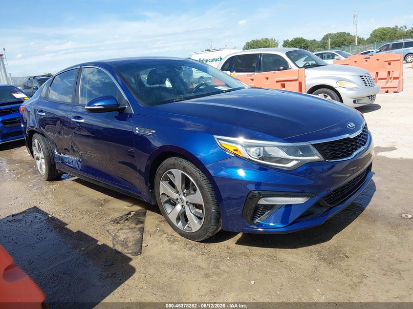 2020 Kia Optima VIN 5XXGT4L31LG404947 IAAI salvage auction — SIDE, Salvage Title, sold $25 on 2026-07-31 (photo 1)
