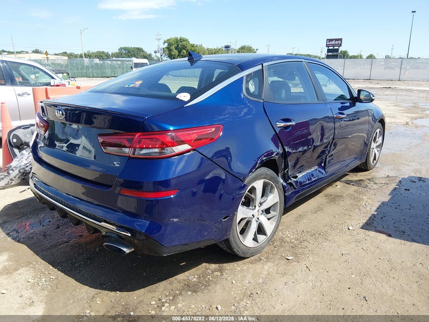 2020 Kia Optima VIN 5XXGT4L31LG404947 IAAI salvage auction — SIDE, Salvage Title, sold $25 on 2026-07-31 (photo 4)