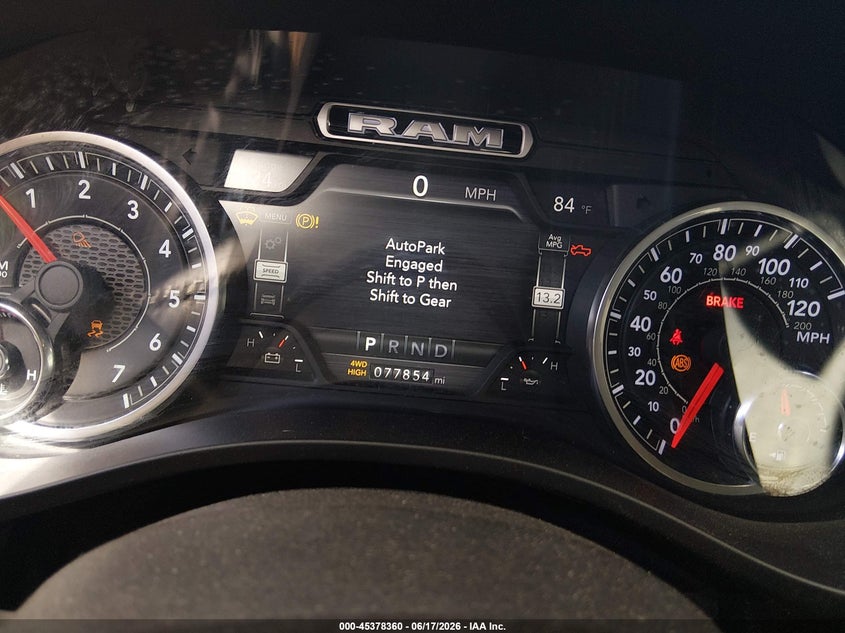 2019 Ram 1500 VIN 1C6SRFRT4KN776627 IAAI salvage auction — FRONT & REAR, Salvage (Montana), sold $10,500 on 2026-09-04 (photo 7)
