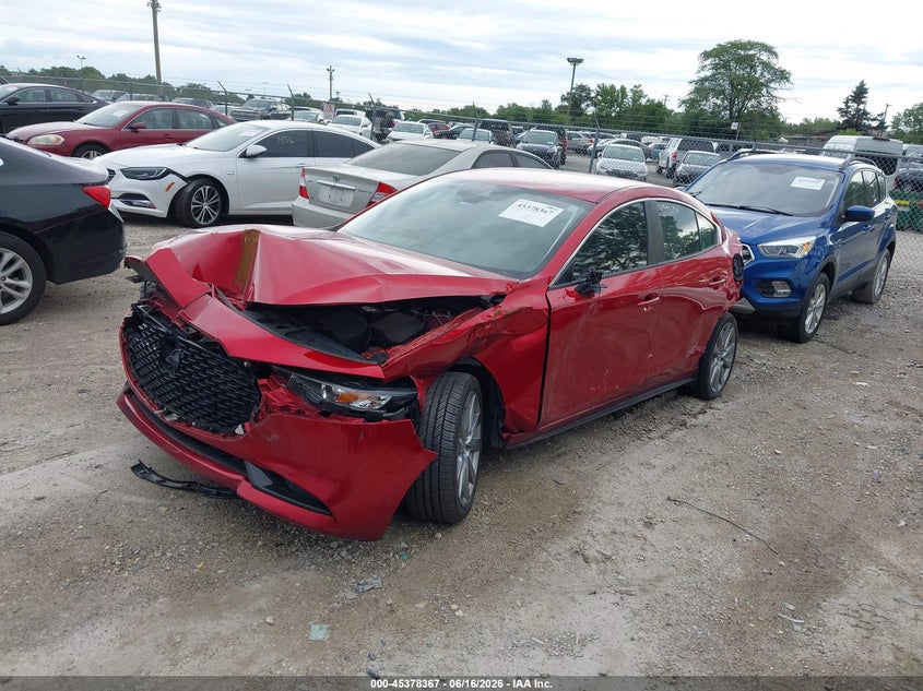 2020 Mazda 3 VIN JM1BPBDM6L1171735 IAAI salvage auction — FRONT & REAR, Salvage (Illinois), sold $475 on 2026-07-14 (photo 2)