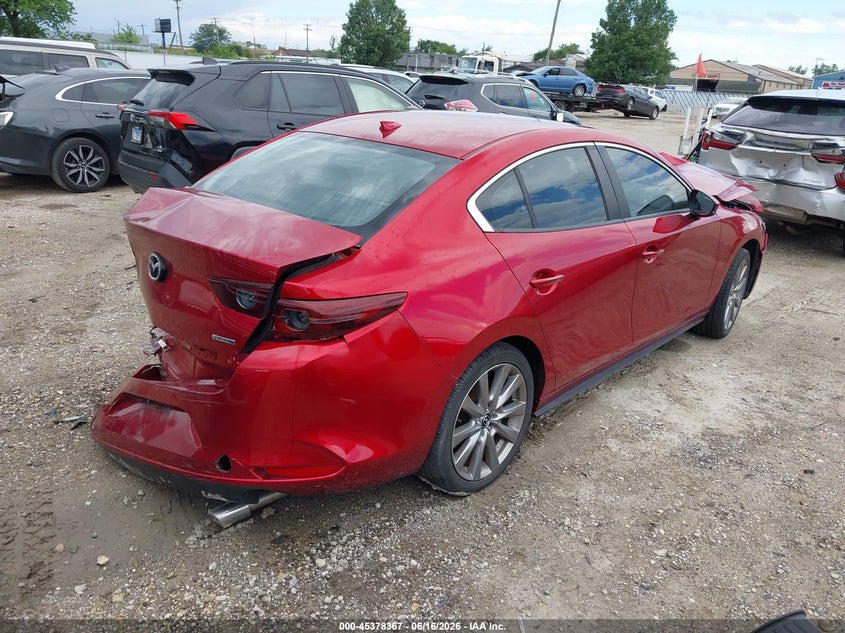2020 Mazda 3 VIN JM1BPBDM6L1171735 IAAI salvage auction — FRONT & REAR, Salvage (Illinois), sold $475 on 2026-07-14 (photo 4)