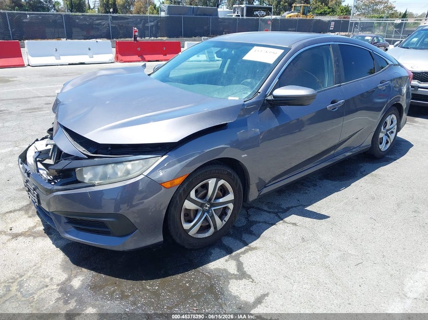 2017 Honda Civic VIN 2HGFC2F57HH536288 IAAI salvage auction — FRONT END, Salvage (California), sold $2,750 on 2026-07-06 (photo 2)
