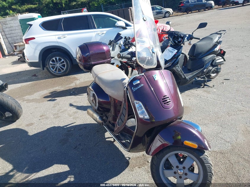 2007 Vespa Granturismo VIN ZAPM319K175008266 IAAI salvage auction — FRONT END, Mv-907A (New York), sold $25 on 2026-07-22 (photo 1)