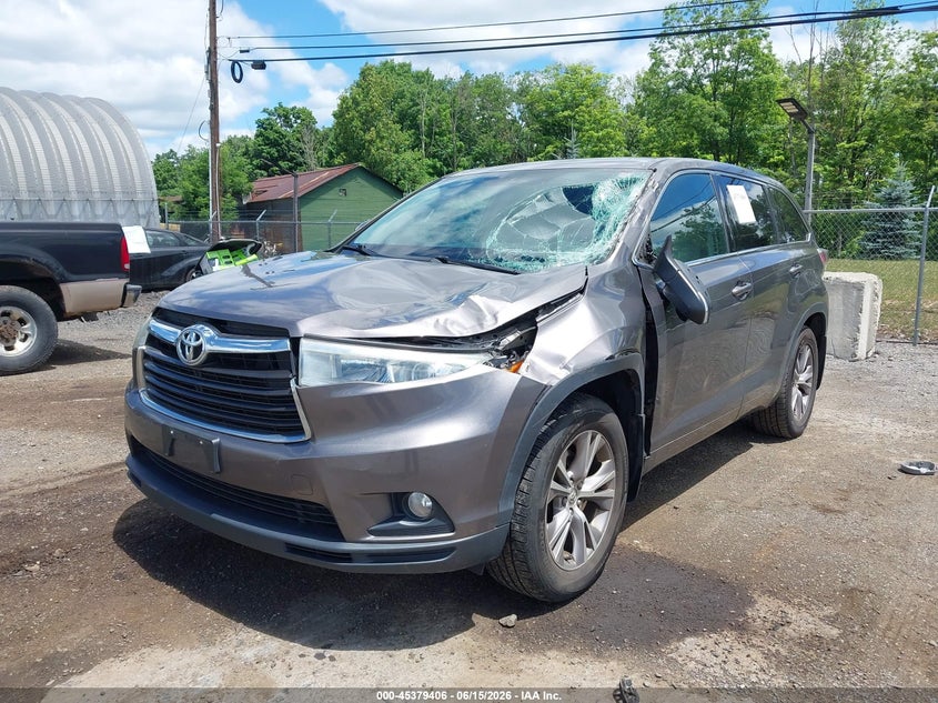 2015 Toyota Highlander VIN 5TDBKRFH9FS146570 IAAI salvage auction — LEFT FRONT, Salvage (New Jersey), sold $6,100 on 2026-07-16 (photo 6)