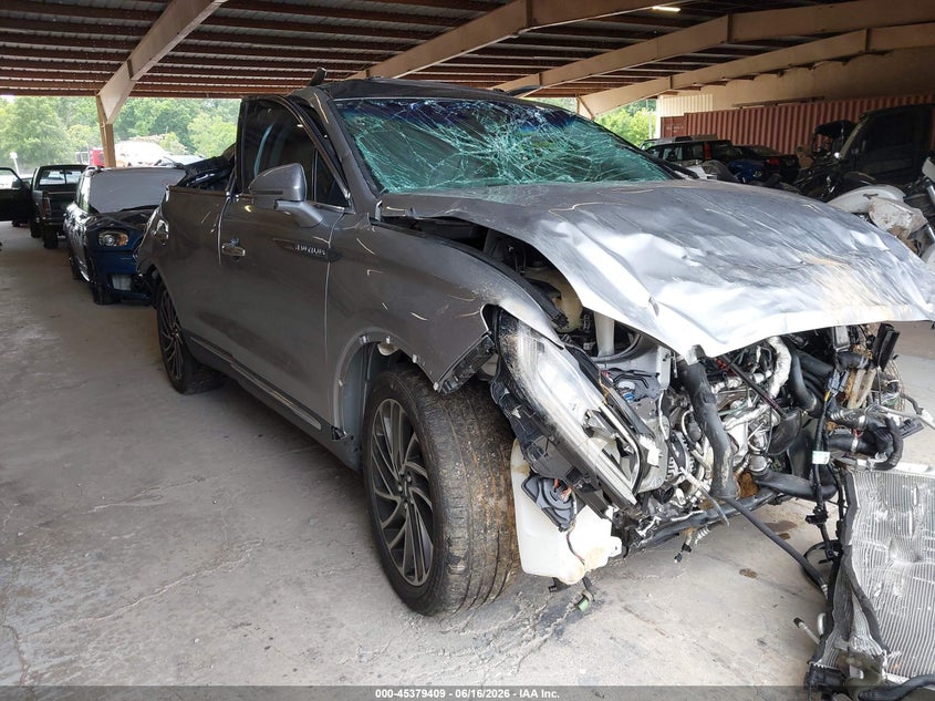 2020 Lincoln Nautilus VIN 2LMPJ8KP2LBL24655 IAAI salvage auction — ROLLOVER, Non-Repairable (Tennessee), sold $350 on 2026-07-10 (photo 1)