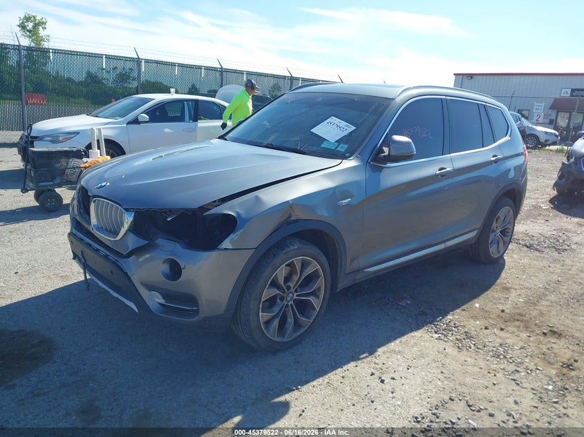 2017 BMW X3 VIN 5UXWX9C53H0D96200 IAAI salvage auction — FRONT END, Mv-907A (New York), sold $3,175 on 2026-07-14 (photo 2)