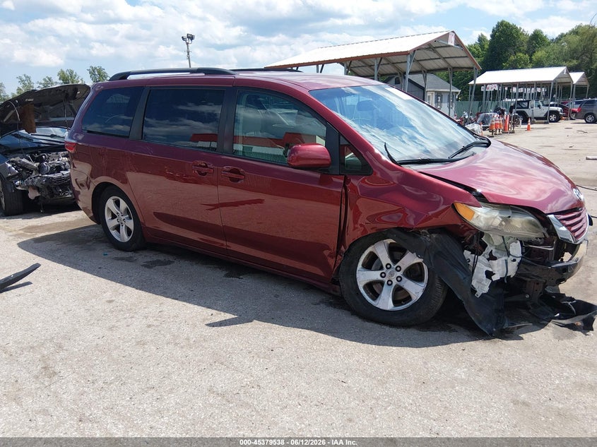 2015 Toyota Sienna VIN 5TDKK3DC4FS661240 IAAI salvage auction — FRONT END, Salvage - Greater Than 75% (Maryland), sold $2,000 on 2026-07-16 (photo 1)