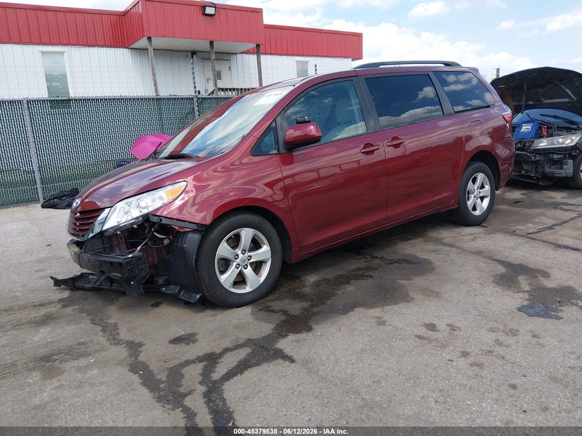2015 Toyota Sienna VIN 5TDKK3DC4FS661240 IAAI salvage auction — FRONT END, Salvage - Greater Than 75% (Maryland), sold $2,000 on 2026-07-16 (photo 2)