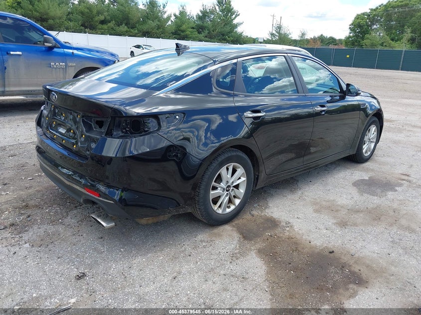 2017 Kia Optima VIN KNAGT4L30H5132013 IAAI salvage auction — FRONT END, Clear (Indiana), sold $1,775 on 2026-07-28 (photo 4)