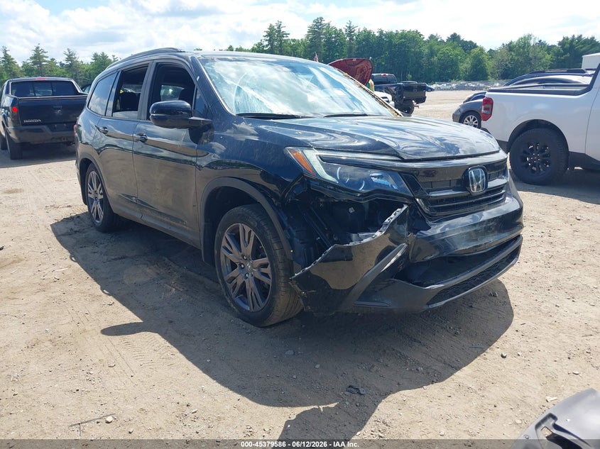 2022 Honda Pilot VIN 5FNYF5H37NB019196 IAAI salvage auction — FRONT & REAR, Salvage Title, sold $3,600 on 2026-09-05 (photo 1)
