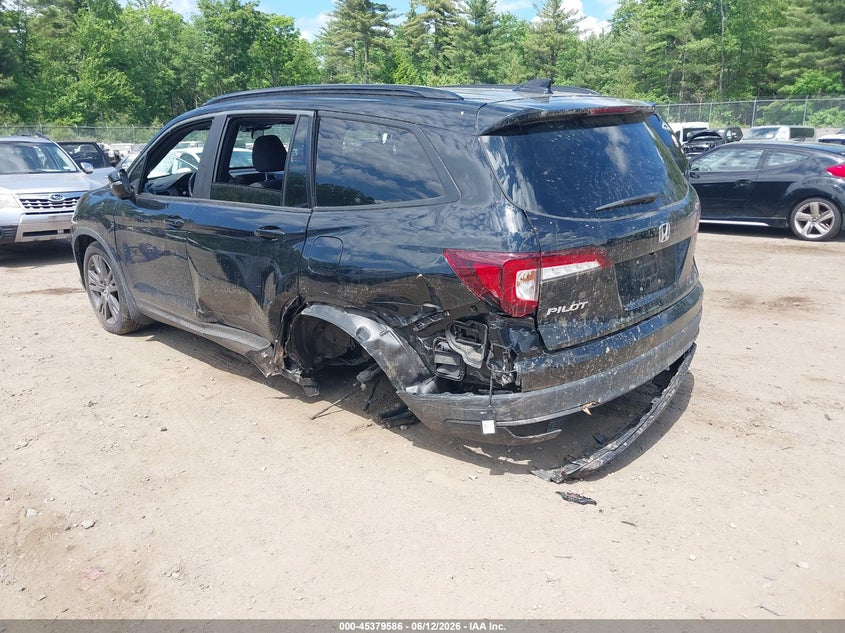 2022 Honda Pilot VIN 5FNYF5H37NB019196 IAAI salvage auction — FRONT & REAR, Salvage Title, sold $3,600 on 2026-09-05 (photo 3)