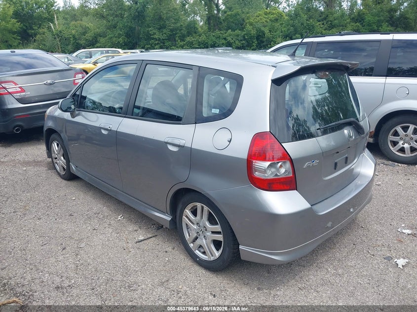 2007 Honda Fit VIN JHMGD38617S031073 IAAI salvage auction — RIGHT SIDE, Salvage (Ohio), sold $1,025 on 2026-07-14 (photo 3)