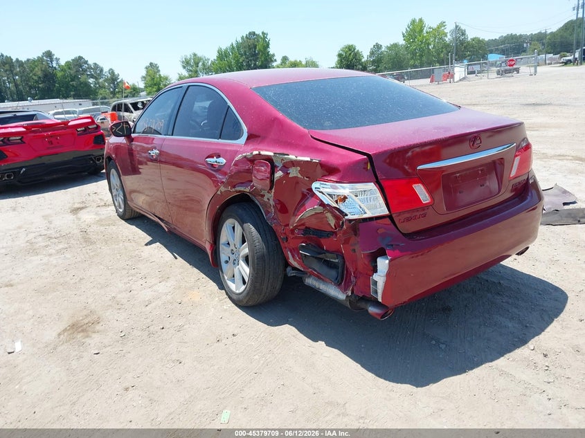 2009 Lexus Es 350 VIN JTHBJ46GX92300646 IAAI salvage auction — LEFT REAR, Clear (Virginia), sold $675 on 2026-07-10 (photo 3)