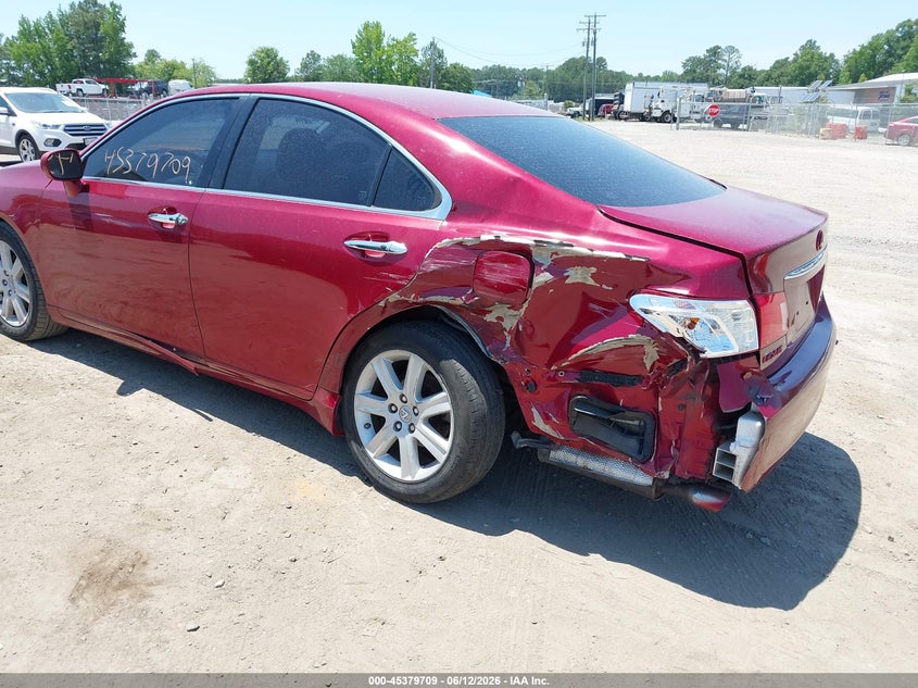 2009 Lexus Es 350 VIN JTHBJ46GX92300646 IAAI salvage auction — LEFT REAR, Clear (Virginia), sold $675 on 2026-07-10 (photo 6)