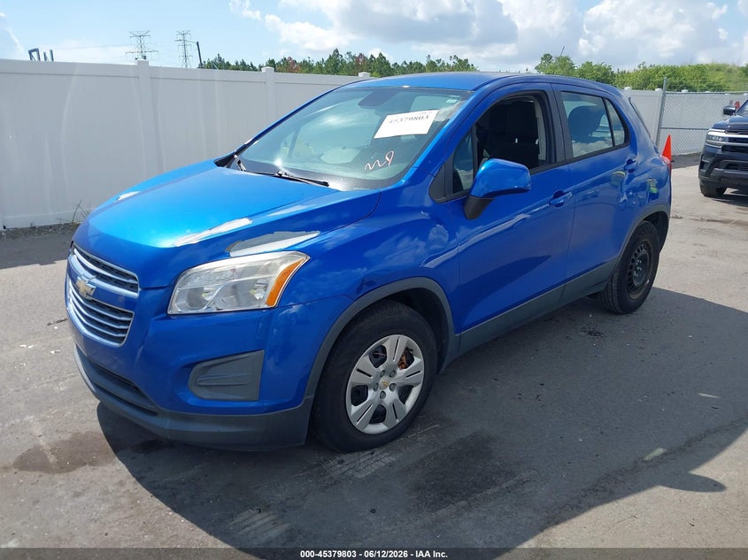 2016 Chevrolet Trax VIN KL7CJKSB8GB702079 IAAI salvage auction — NORMAL WEAR, Salvage Title, sold $325 on 2026-07-29 (photo 2)