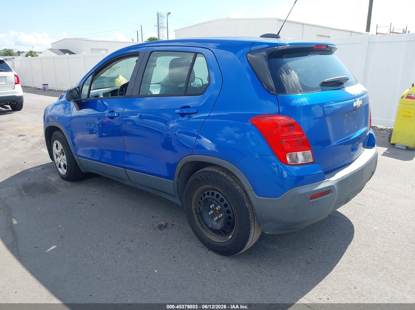 2016 Chevrolet Trax VIN KL7CJKSB8GB702079 IAAI salvage auction — NORMAL WEAR, Salvage Title, sold $325 on 2026-07-29 (photo 3)