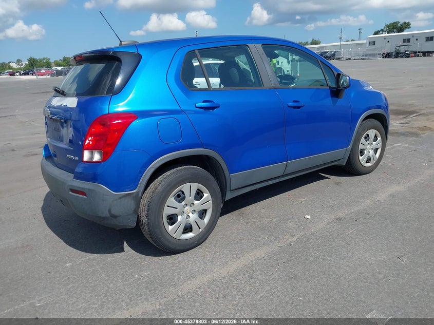 2016 Chevrolet Trax VIN KL7CJKSB8GB702079 IAAI salvage auction — NORMAL WEAR, Salvage Title, sold $325 on 2026-07-29 (photo 4)