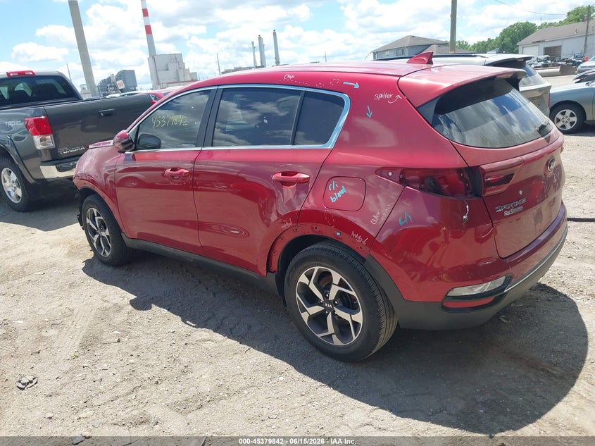 2021 Kia Sportage VIN KNDPM3ACXM7930286 IAAI salvage auction — RIGHT FRONT, Salvage (Indiana), sold $2,400 on 2026-07-29 (photo 3)