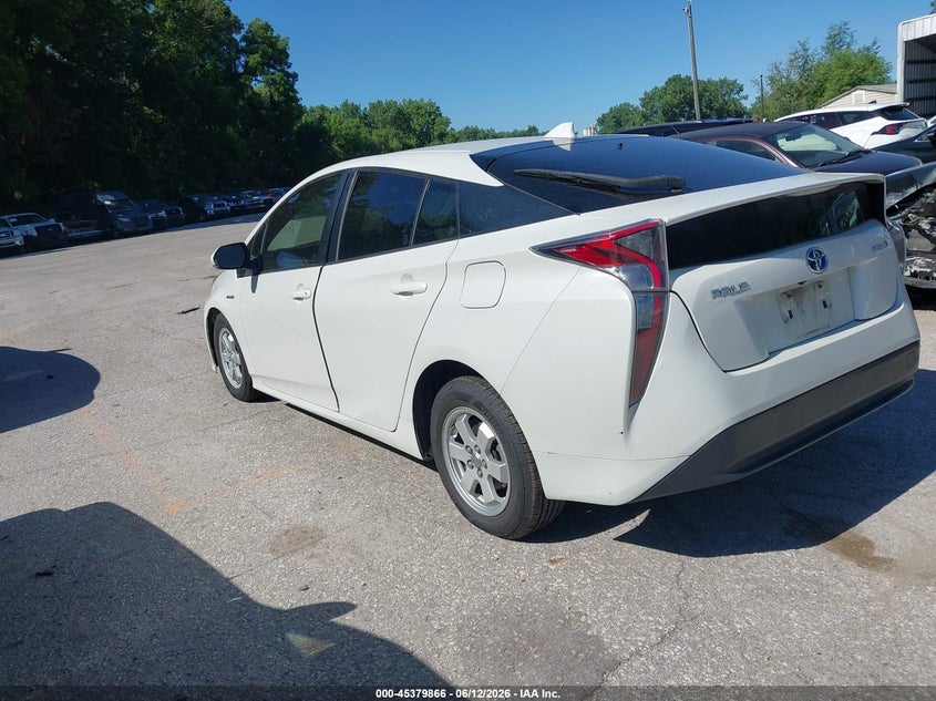 2016 Toyota Prius VIN JTDKBRFU3G3500504 IAAI salvage auction — NORMAL WEAR, Clear (Missouri), sold $3,800 on 2026-07-22 (photo 3)