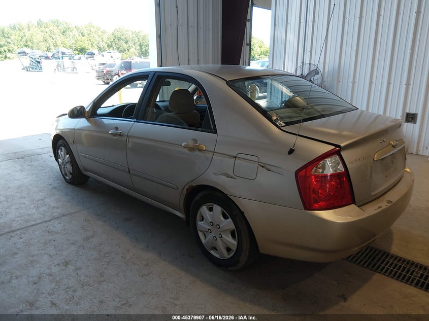 2006 Kia Spectra VIN KNAFE121265246516 IAAI salvage auction — NORMAL WEAR, Clear (Delaware), sold $225 on 2026-07-06 (photo 3)