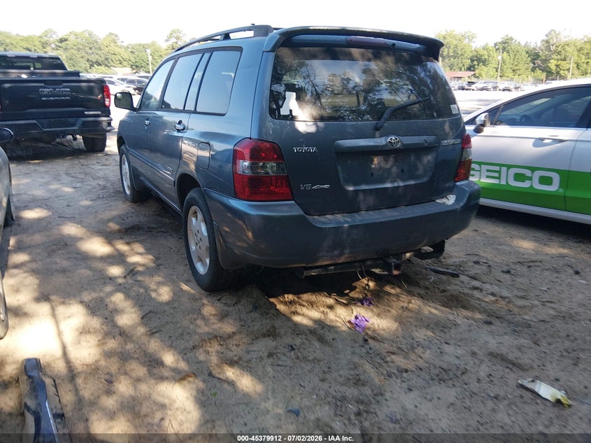 2007 Toyota Highlander VIN JTEEP21A270205264 IAAI salvage auction — NORMAL WEAR, Repossession Paperwork (South Carolina), sold $775 on 2026-07-14 (photo 3)
