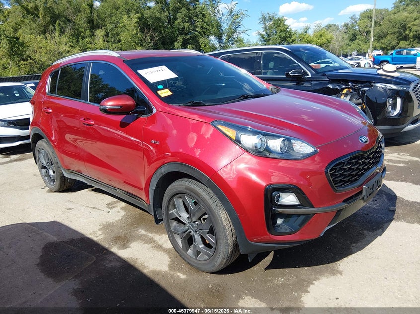 2021 Kia Sportage VIN KNDP6CACXM7844485 IAAI salvage auction — THEFT, Salvage (Kansas), sold $6,375 on 2026-07-08 (photo 1)