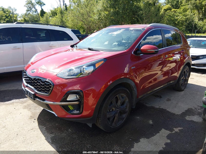 2021 Kia Sportage VIN KNDP6CACXM7844485 IAAI salvage auction — THEFT, Salvage (Kansas), sold $6,375 on 2026-07-08 (photo 2)