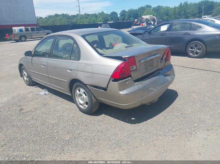 2003 Honda Civic hybrid VIN JHMES96663S026481 IAAI salvage auction — REAR END, Clear (Virginia), sold $125 on 2026-07-08 (photo 3)