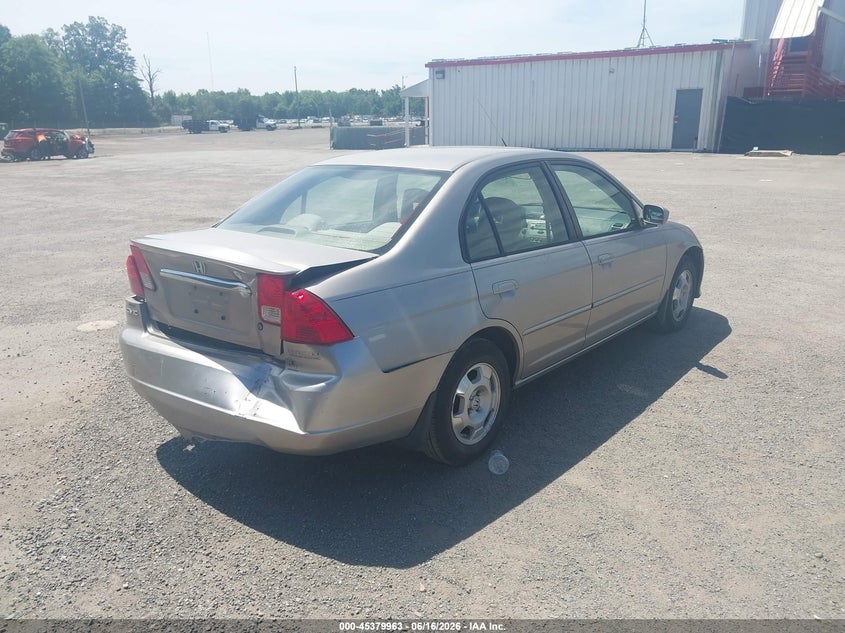 2003 Honda Civic hybrid VIN JHMES96663S026481 IAAI salvage auction — REAR END, Clear (Virginia), sold $125 on 2026-07-08 (photo 4)