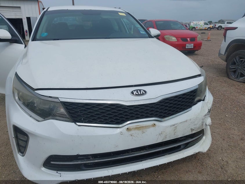 2018 Kia Optima VIN 5XXGT4L32JG199894 IAAI salvage auction — FRONT END, Salvage (Texas), sold $2,650 on 2026-07-15 (photo 6)