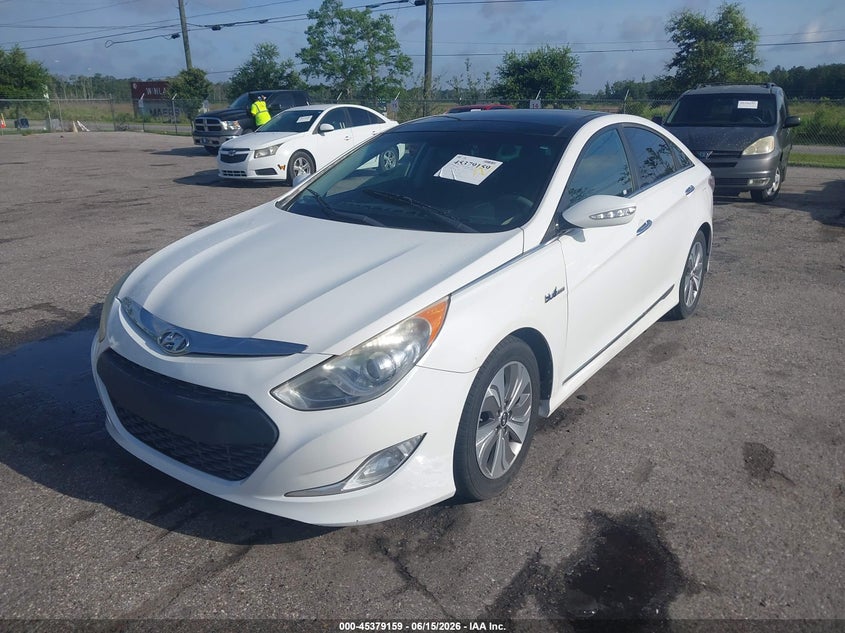 2015 Hyundai Sonata hybrid VIN KMHEC4A48FA122738 IAAI salvage auction — RIGHT SIDE, Clear (Florida), sold $700 on 2026-07-28 (photo 2)