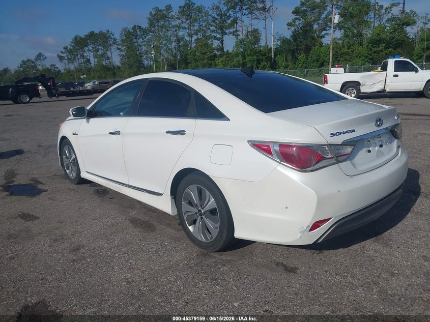 2015 Hyundai Sonata hybrid VIN KMHEC4A48FA122738 IAAI salvage auction — RIGHT SIDE, Clear (Florida), sold $700 on 2026-07-28 (photo 3)
