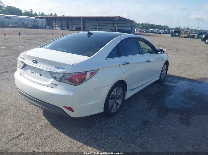 2015 Hyundai Sonata hybrid VIN KMHEC4A48FA122738 IAAI salvage auction — RIGHT SIDE, Clear (Florida), sold $700 on 2026-07-28 (photo 4)