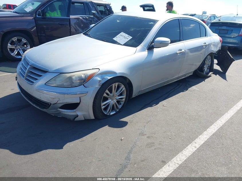 2014 Hyundai Genesis VIN KMHGC4DDXEU263926 IAAI salvage auction — LEFT REAR, Salvage (Idaho), sold $500 on 2026-07-15 (photo 2)