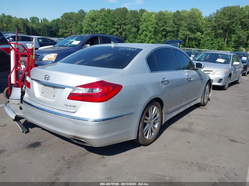 2014 Hyundai Genesis VIN KMHGC4DDXEU263926 IAAI salvage auction — LEFT REAR, Salvage (Idaho), sold $500 on 2026-07-15 (photo 4)